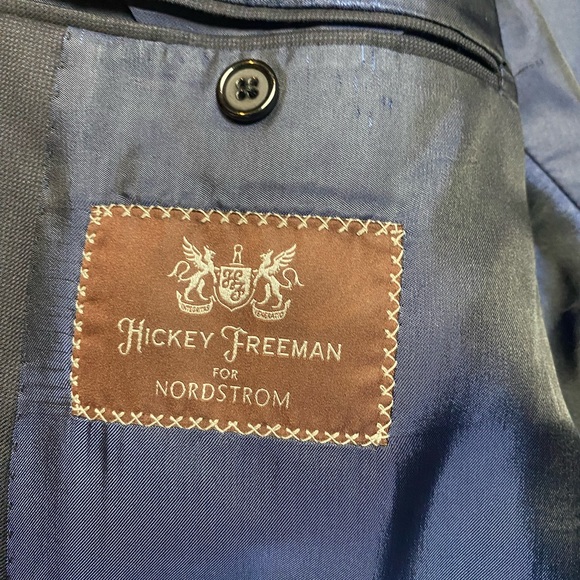 Vintage Hickey Freeman Tasmanian Super 130’s Wool Sport Coat Blazer 46L (flaws) - Picture 5 of 12